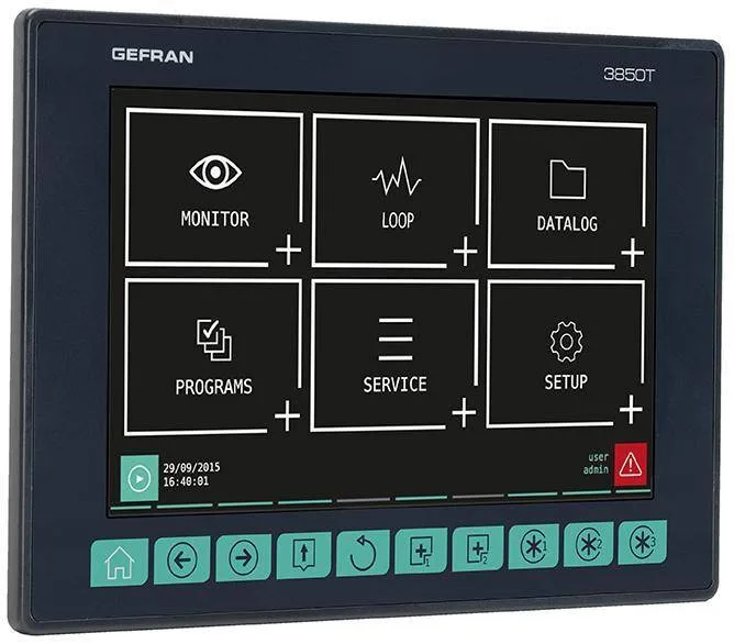 Многофункциональный контроллер GEFRAN 10365 3850T до 16 контуров, сенсорный экран 7