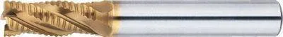 Misumi AS Coated High-Speed Steel Roughing End Mill, Short, Center Cut