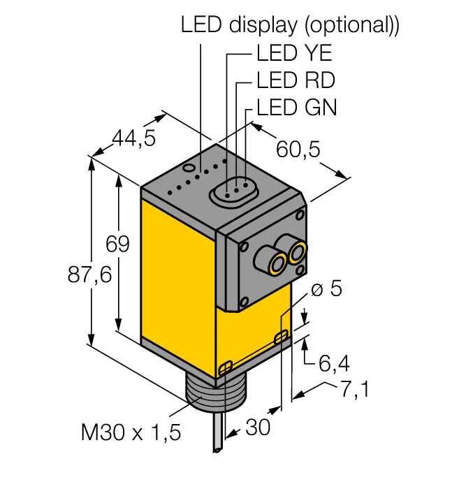 Фотоэлектрический датчикБазовый блок для стекловолокна - Q45BB6F - 3036560 Turck