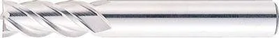 Misumi High-Speed Steel Square End Mill, 4-Flute, Short / Non-Coated Model