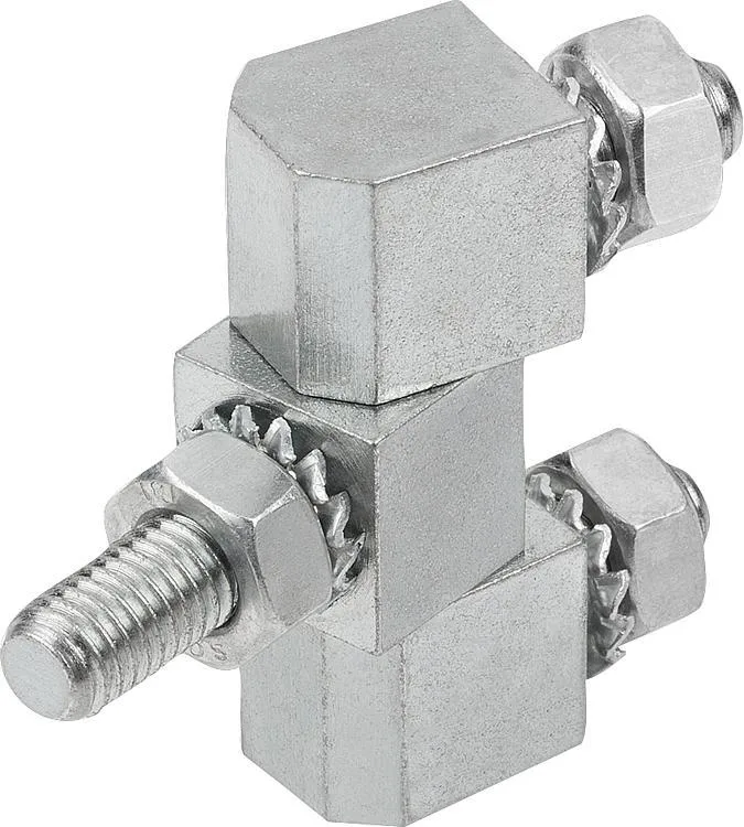 Norelem 27890_A Block hinges with fastening nuts, Form A