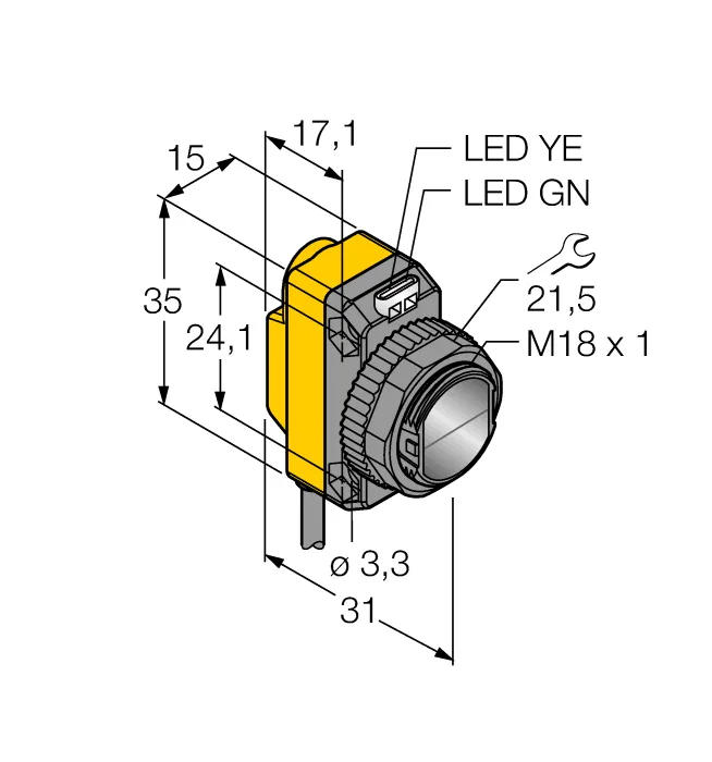Фотоэлектрический датчиклазерный излучатель - QS186LE14 - 3002788 Turck