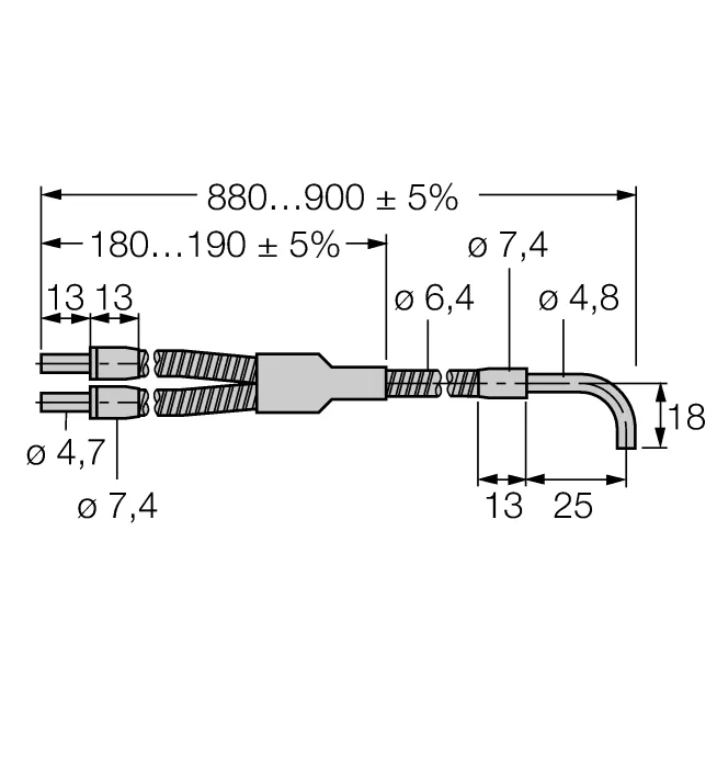 Стеклянное оптоволокноРазветвленное оптоволокно - BA23S - 3017210 Turck