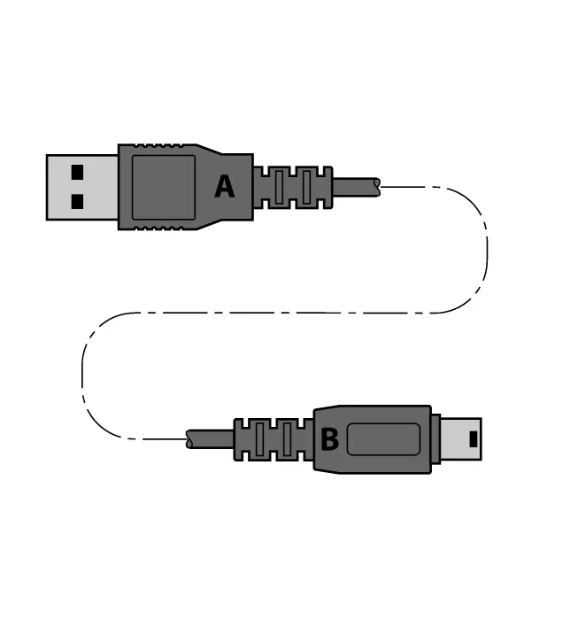 Кабель USB 2.0Вилка-А на Вилку-B MINI 1.5 метра - MINI USB 2.0 cable 1.5m - 6827388 Turck