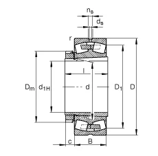 Самоустанавливающийся роликоподшипник 23040-E1A-K-M + H3040