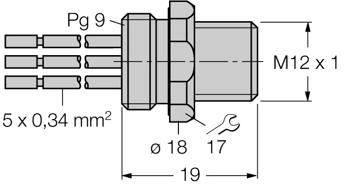 Аксессуары для полевых шинФланцевые соединители - FSW4.54-0,5 - 8016038 Turck