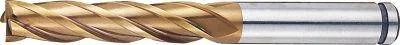Misumi AS Coated Powdered High-Speed Steel Square End Mill, 4-Flute, Long