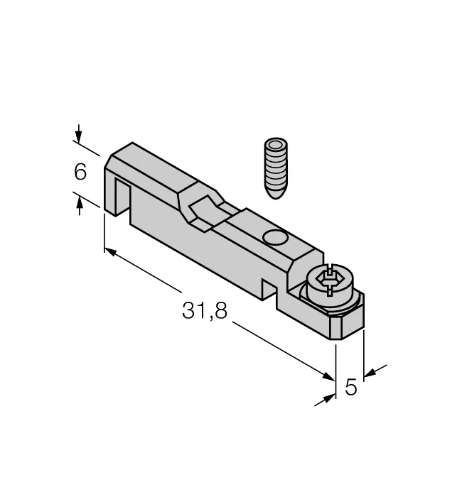 Комплектующие для монтажадля цилиндров с Т-образным пазом - KLT1 - 6971204 Turck