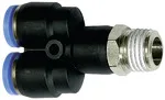 Riegler 109621 Вставной Y-образный фитинг, серия Blue, вращающийся, R 1/2 вн. 134.012-8
