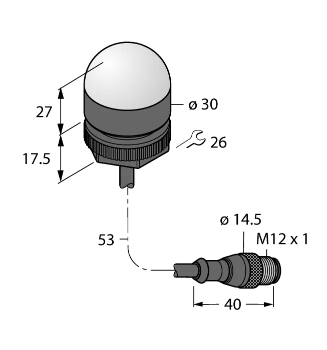 Светодиодный индикатормаяк - K30LGXXPQTASK - 3013225 Turck