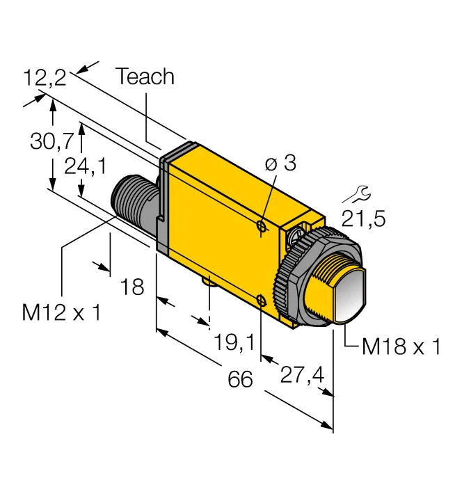 Фотоэлектрический датчикБазовый блок для стекловолокна - SME312FQD - 3053714 Turck