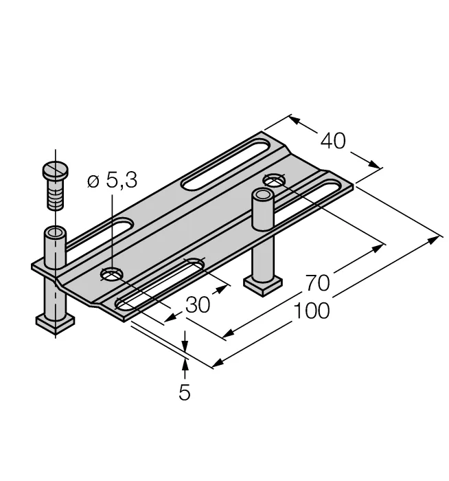 Комплектующие для монтажа - Adjusting bar JS 025/037 Turck