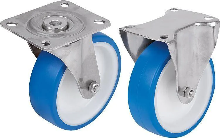 Norelem 95046-01 Swivel and fixed castors stainless steel, for sterile areas