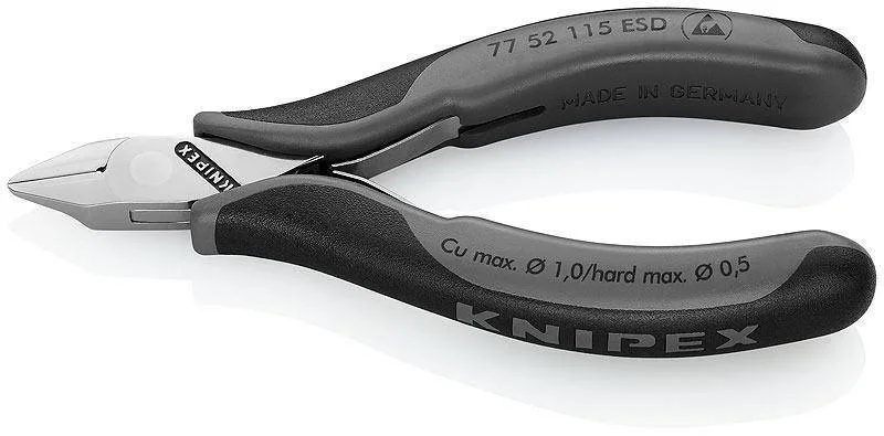 Knipex 77 52 115 ESD Кусачки боковые для электроники антистатические