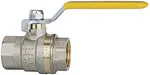 Riegler 103187 Шаровый кран стандартное исполнение, ручка из стали желтого цвета, IT/IT, G 1/4 330.02-G