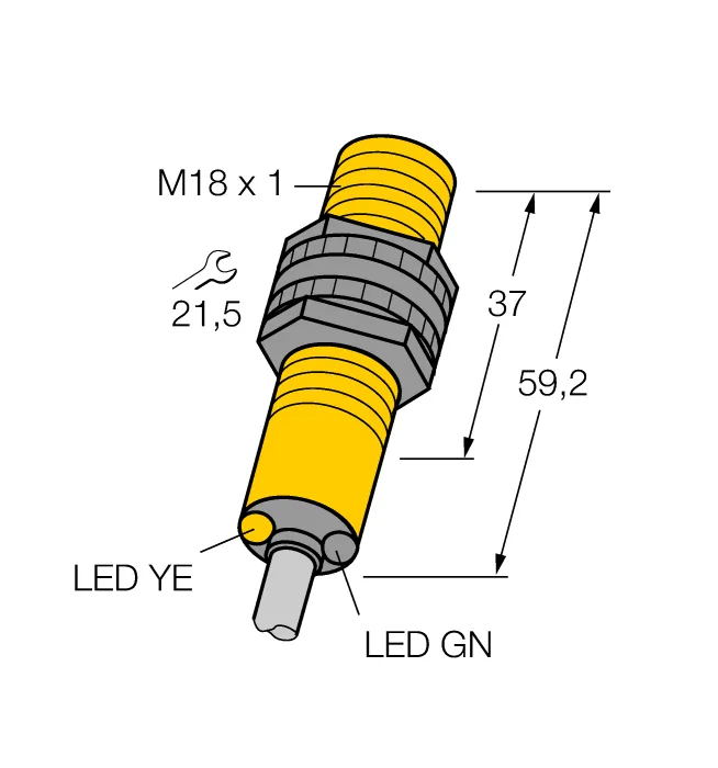 Фотоэлектрический датчикретро-рефлективный датчик - S18SP6L - 3029411 Turck